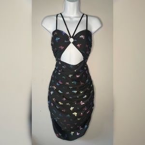 SHEIN Holographic Butterfly Dress